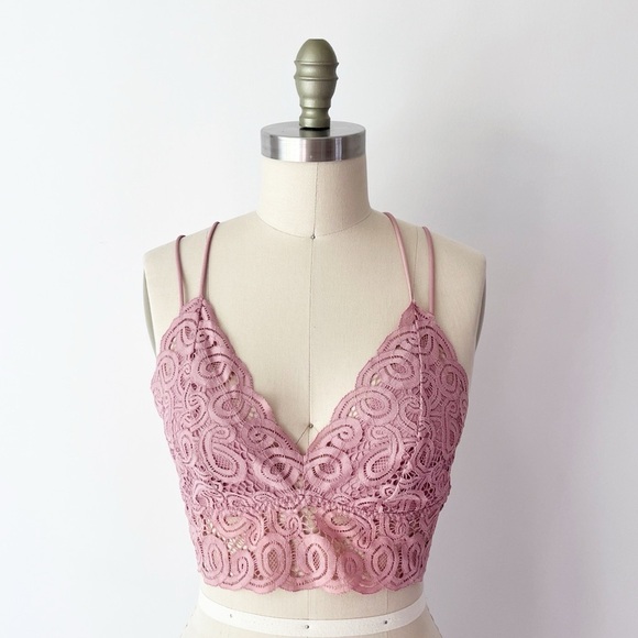 PINK Victoria's Secret Mauve Lace Bralette - Picture 1 of 6